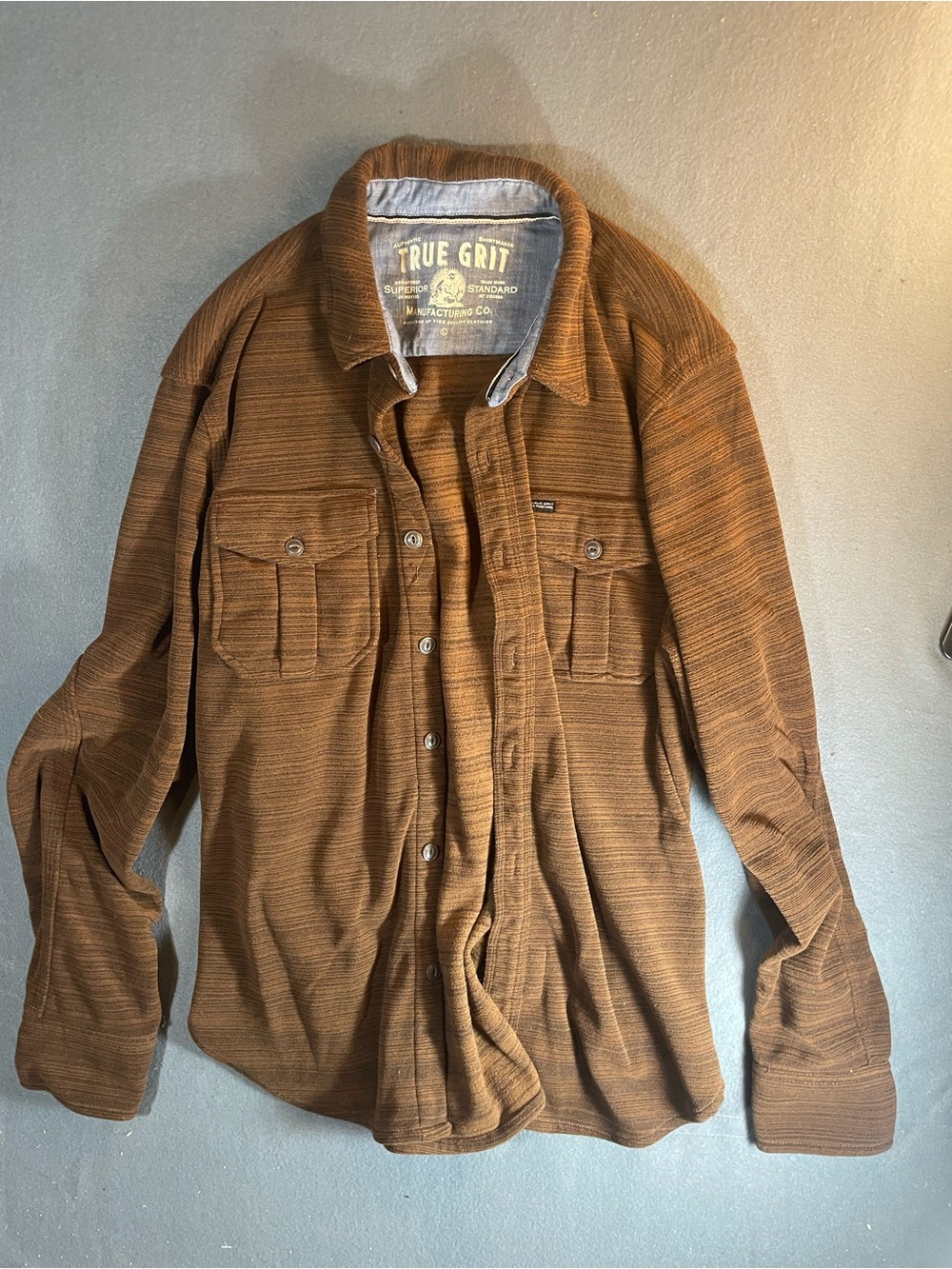 True Grit Men's Brown Jacket Shirt